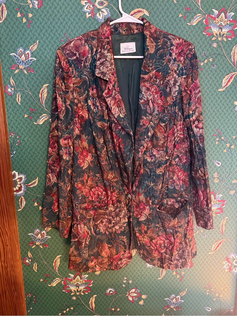 Worthington Floral Blazer Jacket - Black & Red